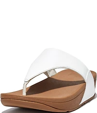 FitFlop Lulu Leather Platform Thong Wedge Sandals