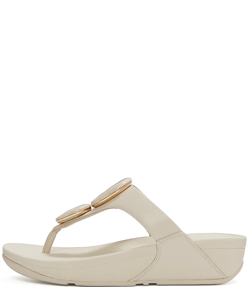 FitFlop Lulu Marbled-Stone Thong Wedge Sandals