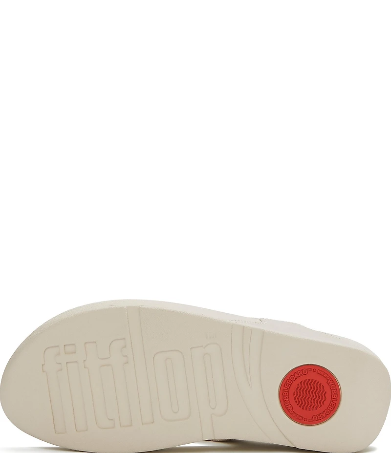 FitFlop Lulu Marbled-Stone Thong Wedge Sandals