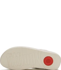 FitFlop Lulu Marbled-Stone Thong Wedge Sandals