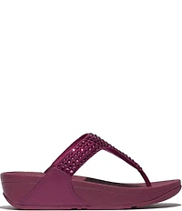 FitFlop Lulu Maxi-Crystal Embellished T-Strap Flip Flop Sandals