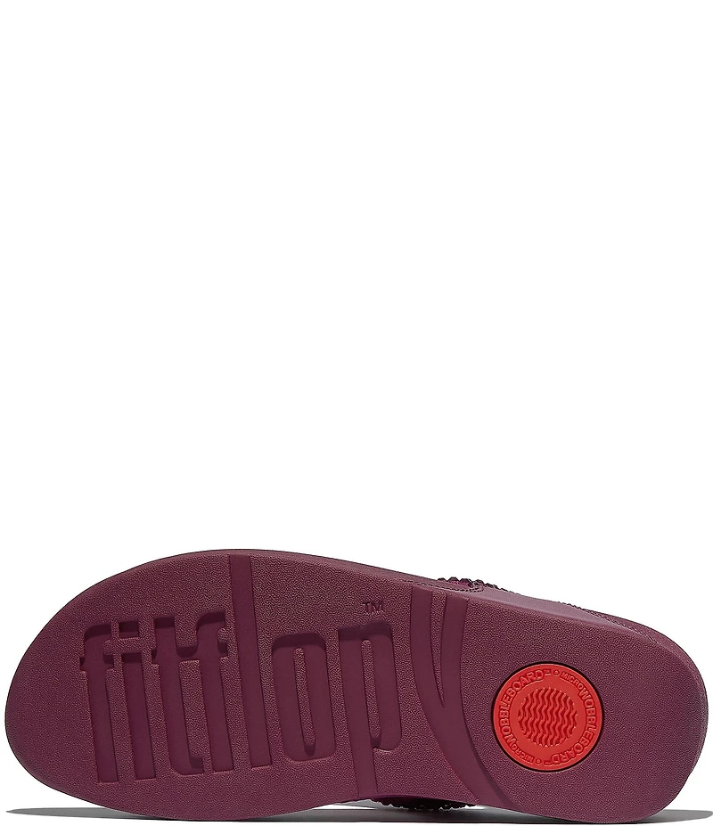 FitFlop Lulu Maxi-Crystal Embellished T-Strap Flip Flop Sandals