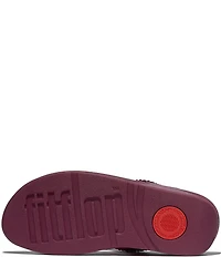 FitFlop Lulu Maxi-Crystal Embellished T-Strap Flip Flop Sandals