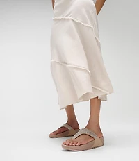 FitFlop Lulu Maxi-Crystal Embellished T-Strap Flip Flop Sandals