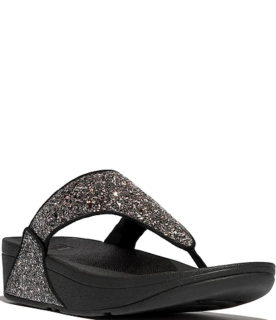 Fitflop Lulu Multi-Tonal Glitter Wedge Sandals