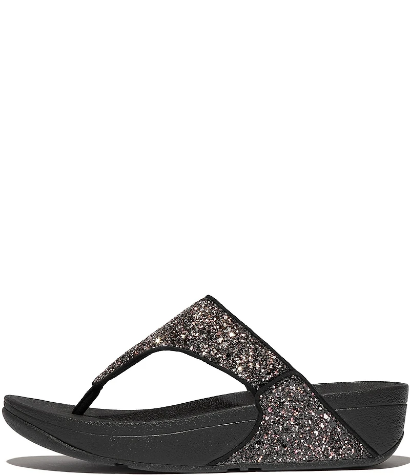 Fitflop Lulu Multi-Tonal Glitter Wedge Sandals