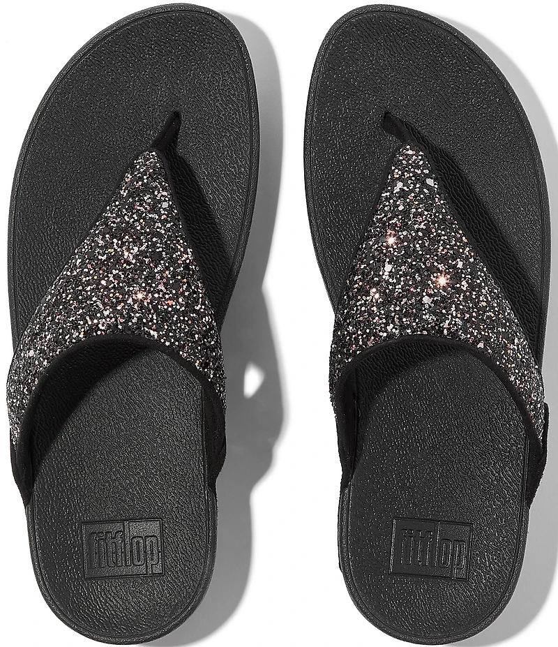 Fitflop Lulu Multi-Tonal Glitter Wedge Sandals