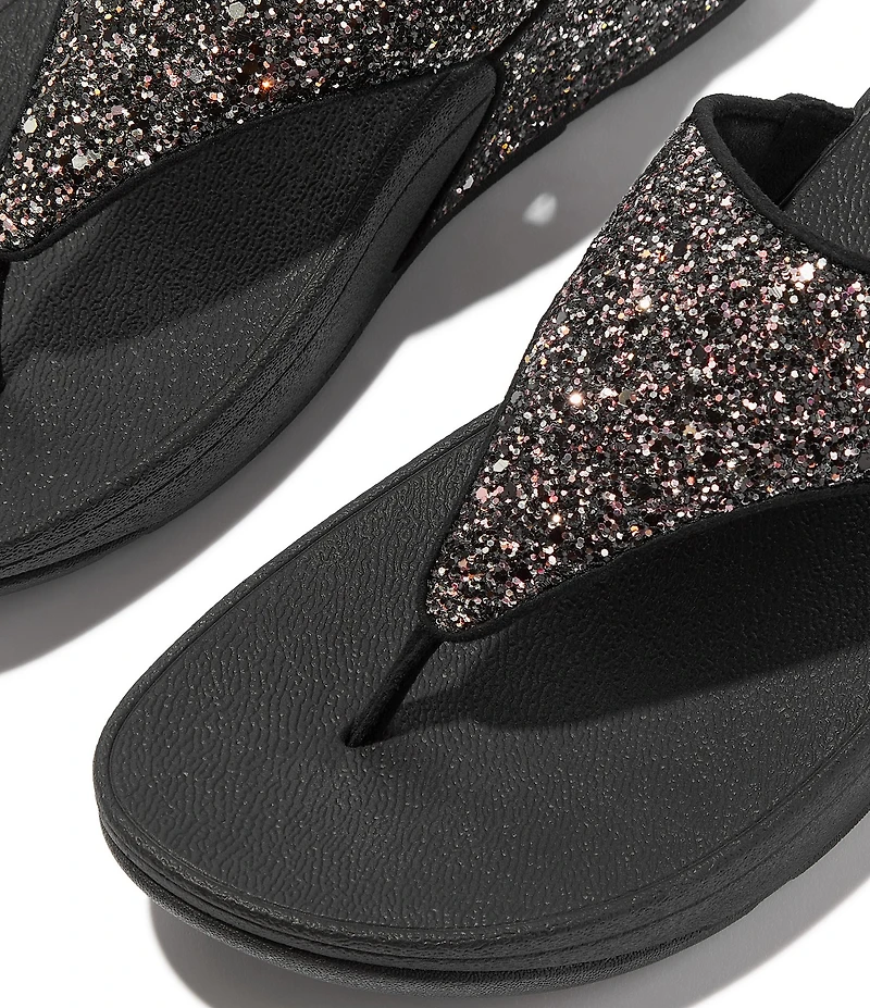 Fitflop Lulu Multi-Tonal Glitter Wedge Sandals