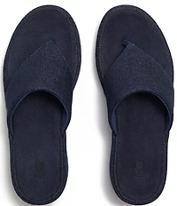 FitFlop Platfforms Denim Wedge Toe-Post Sandals