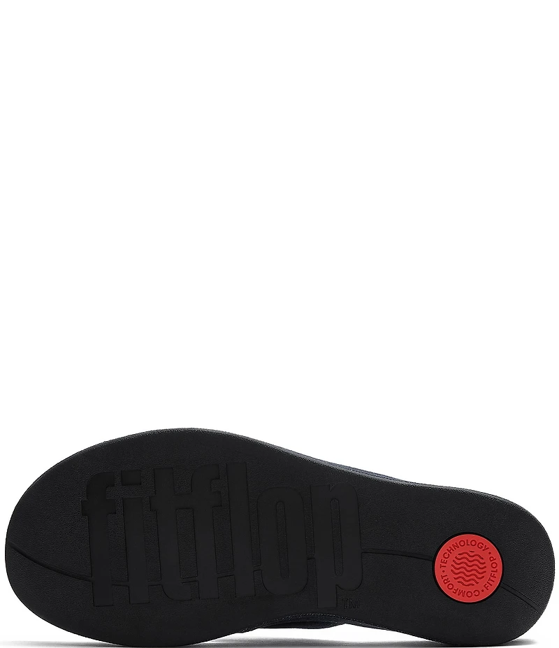 FitFlop Platfforms Denim Wedge Toe-Post Sandals