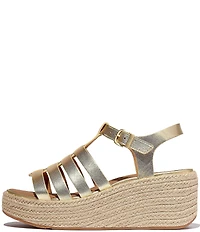 FitFlop Platfforms Espadrille Leather Fisherman Wedge Sandals