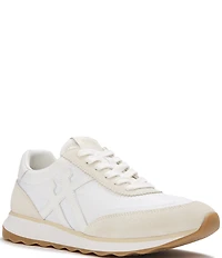 FitFlop Retro-Q FF Fabric and Suede Lace Up Sneakers