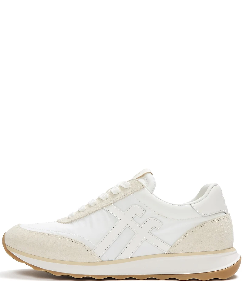 FitFlop Retro-Q FF Fabric and Suede Lace Up Sneakers