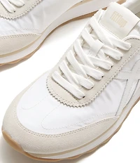 FitFlop Retro-Q FF Fabric and Suede Lace Up Sneakers