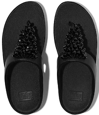 FitFlop Rumba Beaded Toe-Post Wedge Sandals