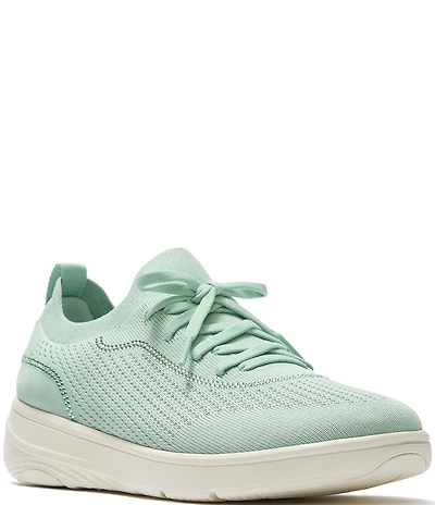 FitFlop Super-Q Crystal-Trim Knit Slip On Laced Sneakers