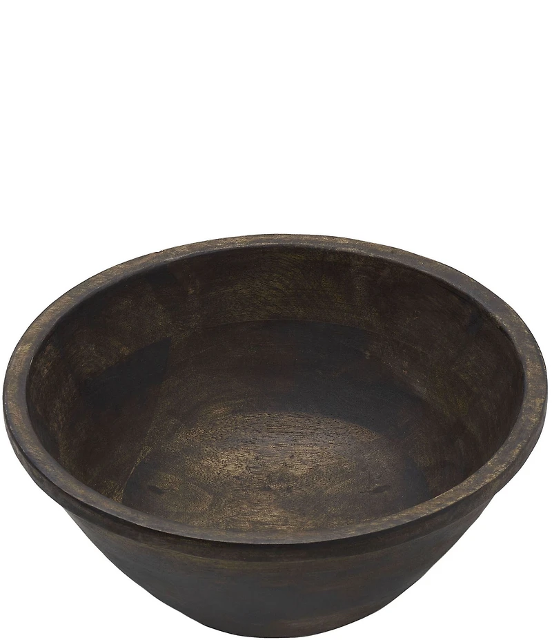 Fitz and Floyd Austin Craft Espresso Brown Large Deep Serving Bowl