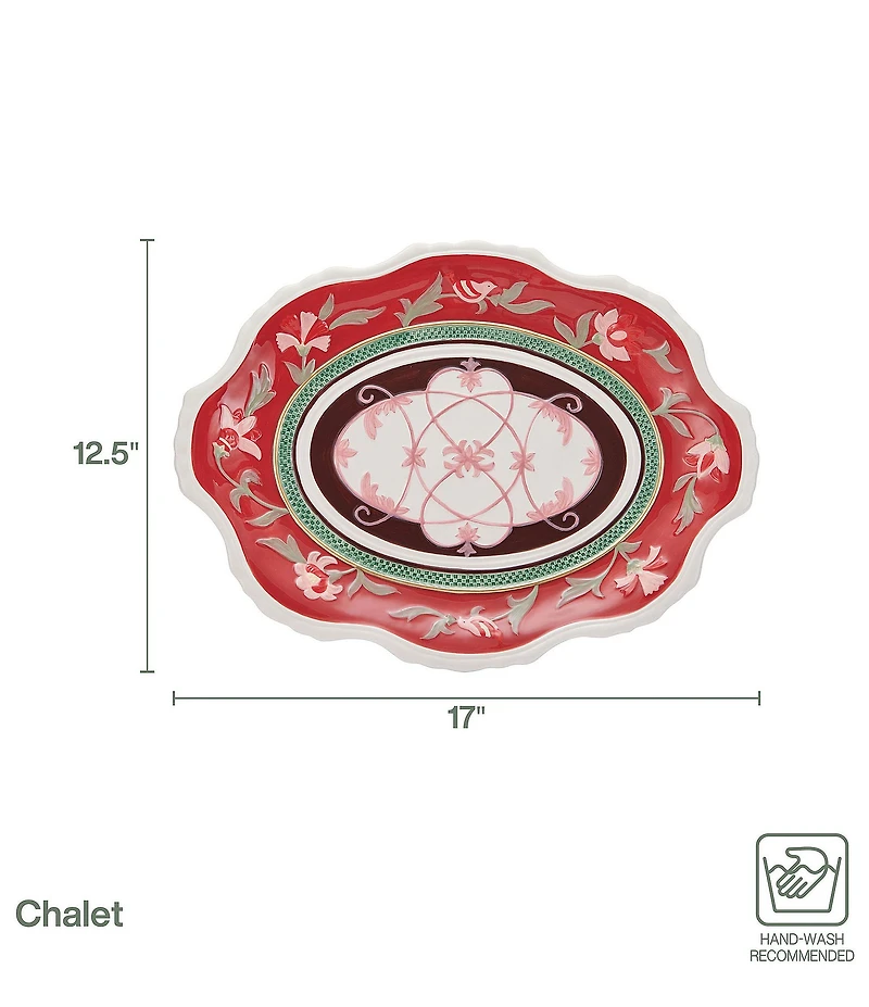 Fitz and Floyd Chalet Collection Oval Platter
