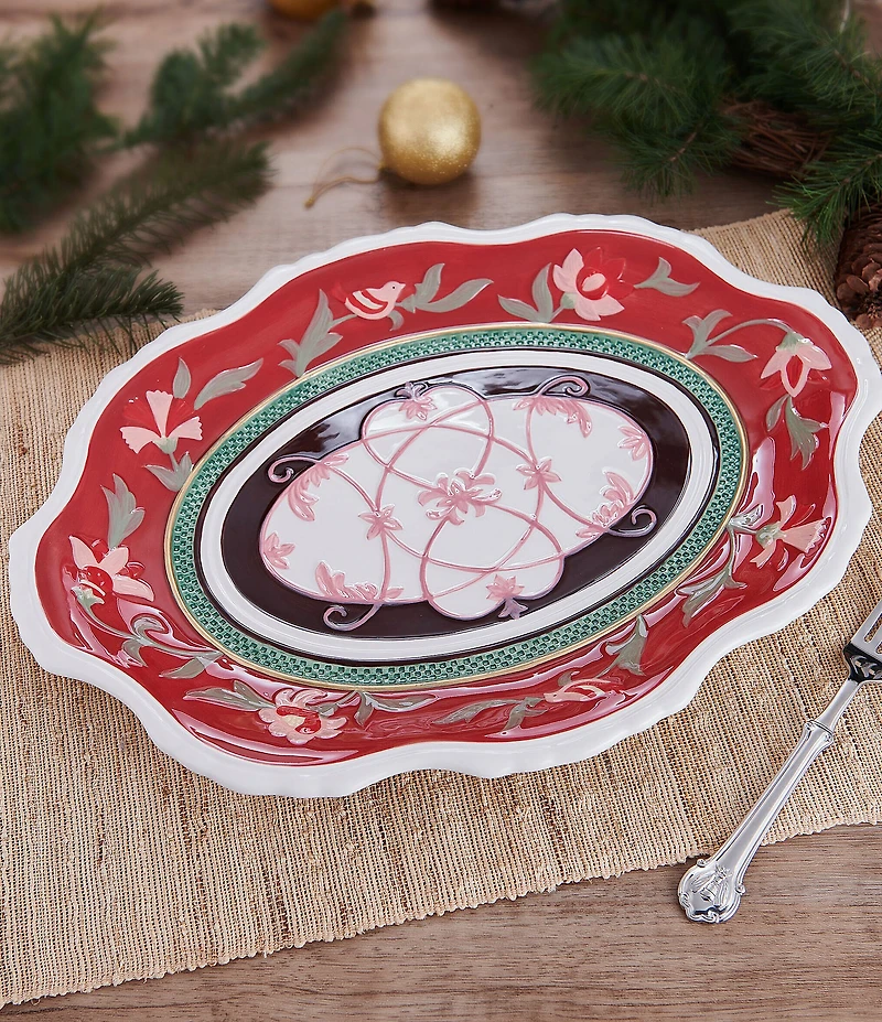 Fitz and Floyd Chalet Collection Oval Platter