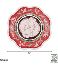 Fitz and Floyd Chalet Collection Round Platter, 15#double;