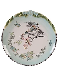 Fitz and Floyd English Garden Collection Bird Accent Plates, Set of 4
