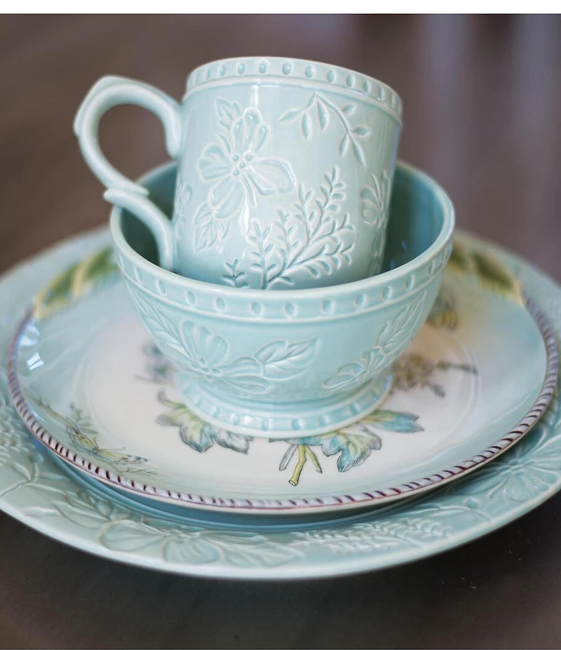 Fitz and Floyd English Garden Collection Dinner Plates, Set of 4