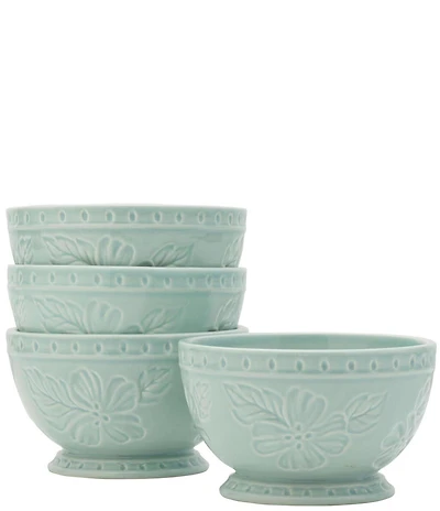 Fitz and Floyd English Garden Collection Soup Cereal Bowls, Set of 4
