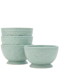 Fitz and Floyd English Garden Collection Soup Cereal Bowls, Set of 4