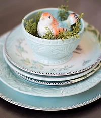 Fitz and Floyd English Garden Collection Soup Cereal Bowls, Set of 4