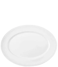 Fitz and Floyd Everyday Beaded Serving Bowl and Platter Set