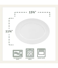 Fitz and Floyd Everyday Beaded Serving Bowl and Platter Set