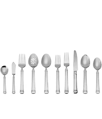 Fitz and Floyd Everyday Bistro Band 45-Piece Stainless Steel Flatware Set