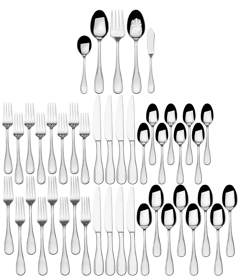 Fitz and Floyd Everyday Bistro Classic 45-Piece Stainless Steel Flatware Set