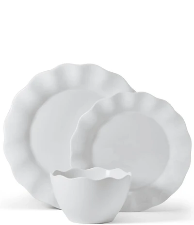 Fitz and Floyd Everyday Collection Scalloped 12-Piece Dinnerware Set, Service for 4