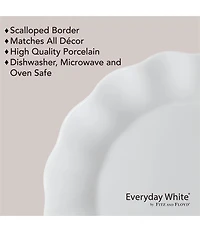 Fitz and Floyd Everyday Collection Scalloped 12-Piece Dinnerware Set, Service for 4