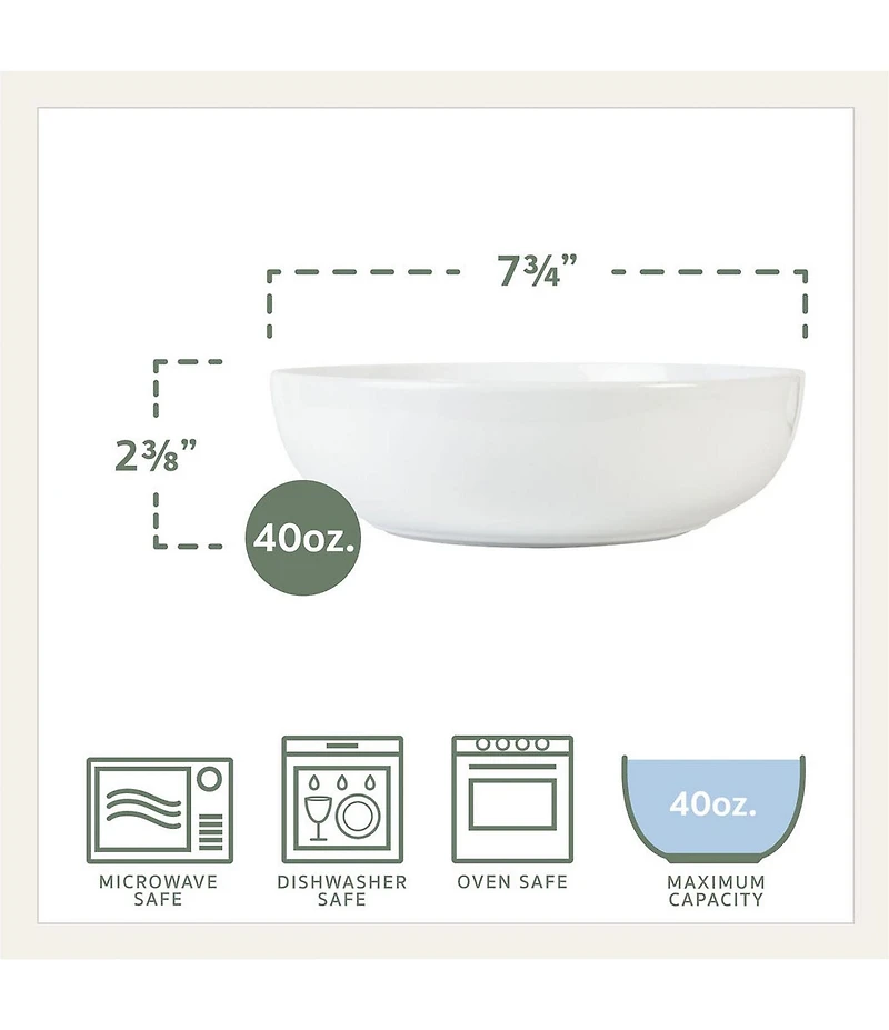 Fitz and Floyd Everyday Coupe Collection Pasta Bowls, Set of 4