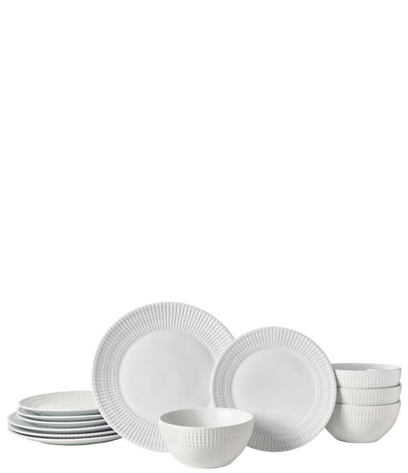 Fitz and Floyd Everyday Dillan Collection 12-Piece Dinnerware Set, Service for 4