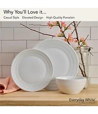 Fitz and Floyd Everyday Dillan Collection 12-Piece Dinnerware Set, Service for 4