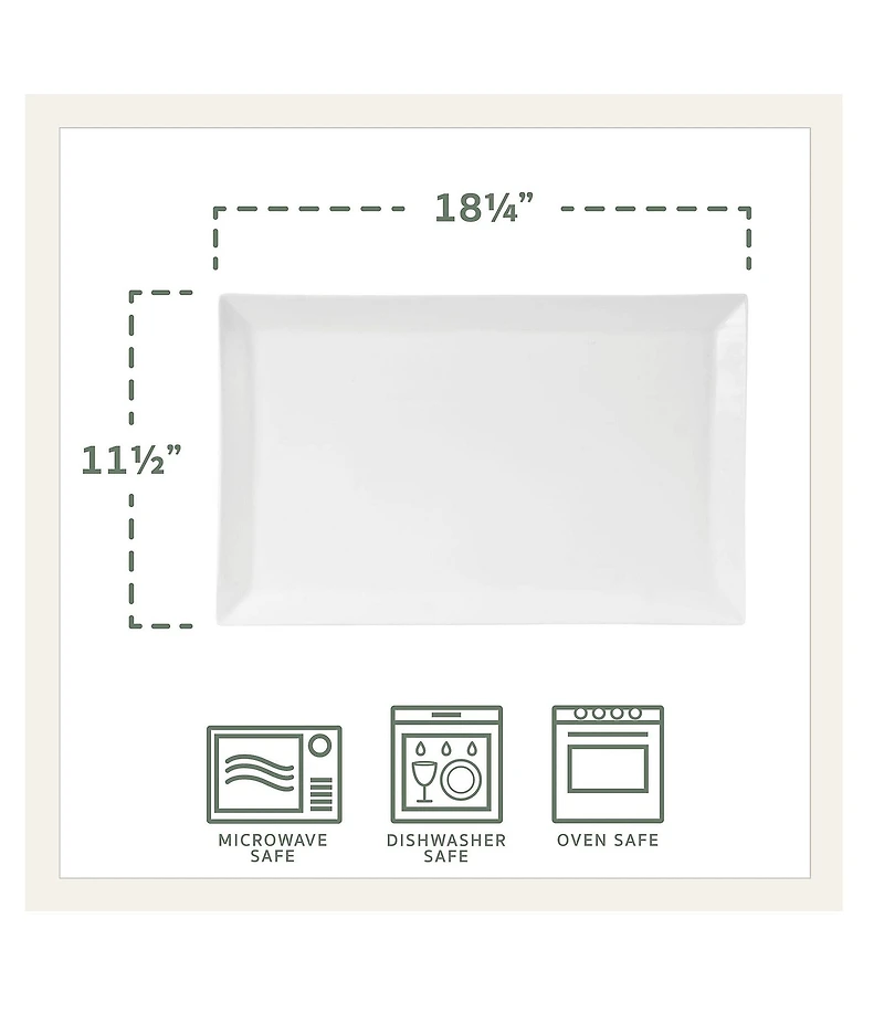 Fitz and Floyd Everyday Rectangular Rim Platter, 18.25#double;