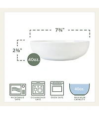 Fitz and Floyd Everyday White 5-Piece Pasta Bowl Set