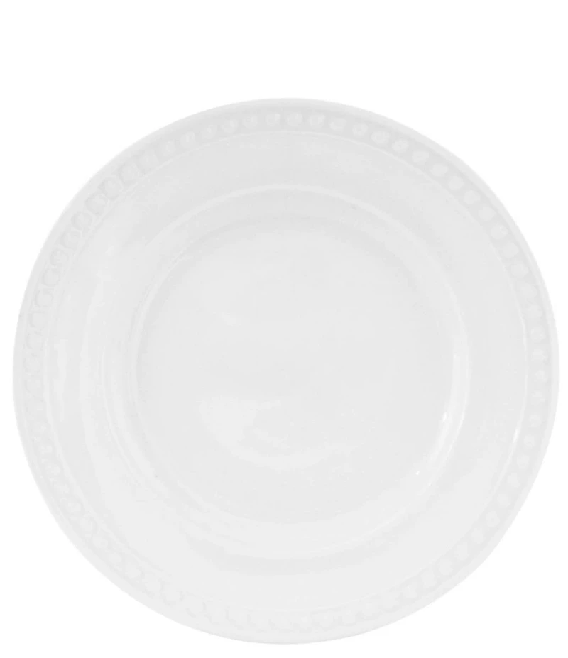 Fitz and Floyd Everyday White Beaded Salad Plates, Set of 4