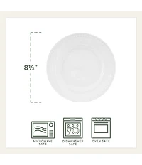 Fitz and Floyd Everyday White Beaded Salad Plates, Set of 4