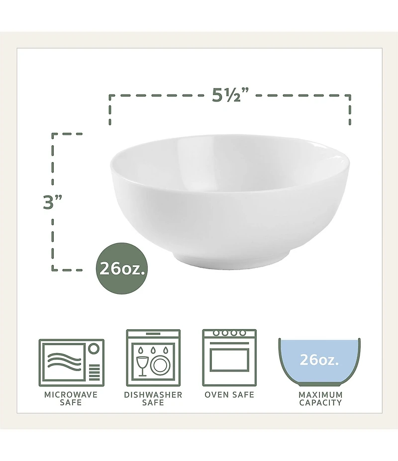 Fitz and Floyd Everyday White Beaded Soup/Cereal Bowls, Set of 4