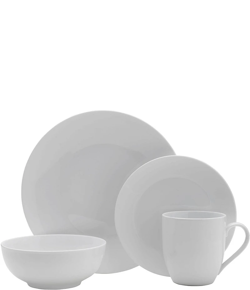 Fitz and Floyd Everyday White Coupe 16-Piece Dinnerware Set