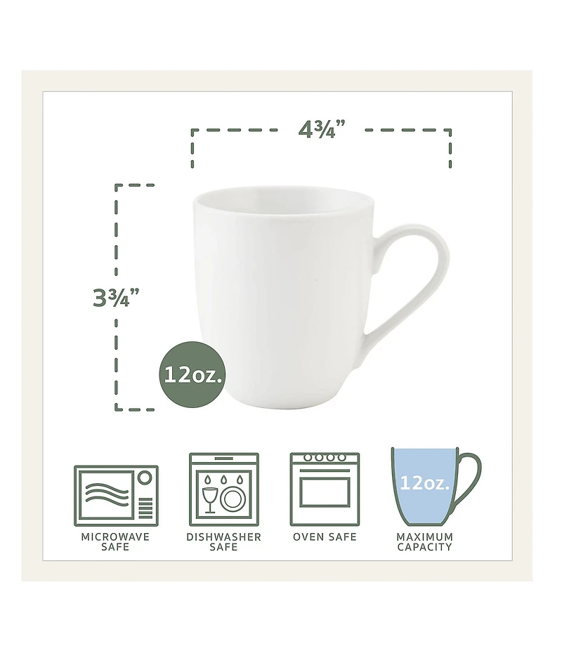 Fitz and Floyd Everyday White Coupe 16-Piece Dinnerware Set