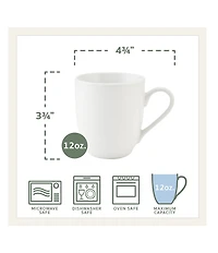 Fitz and Floyd Everyday White Coupe 16-Piece Dinnerware Set