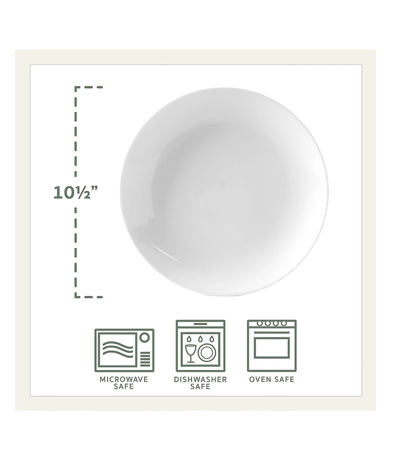Fitz and Floyd Everyday White Coupe 16-Piece Dinnerware Set
