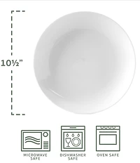 Fitz and Floyd Everyday White Coupe Dinner Plates, Set of 4