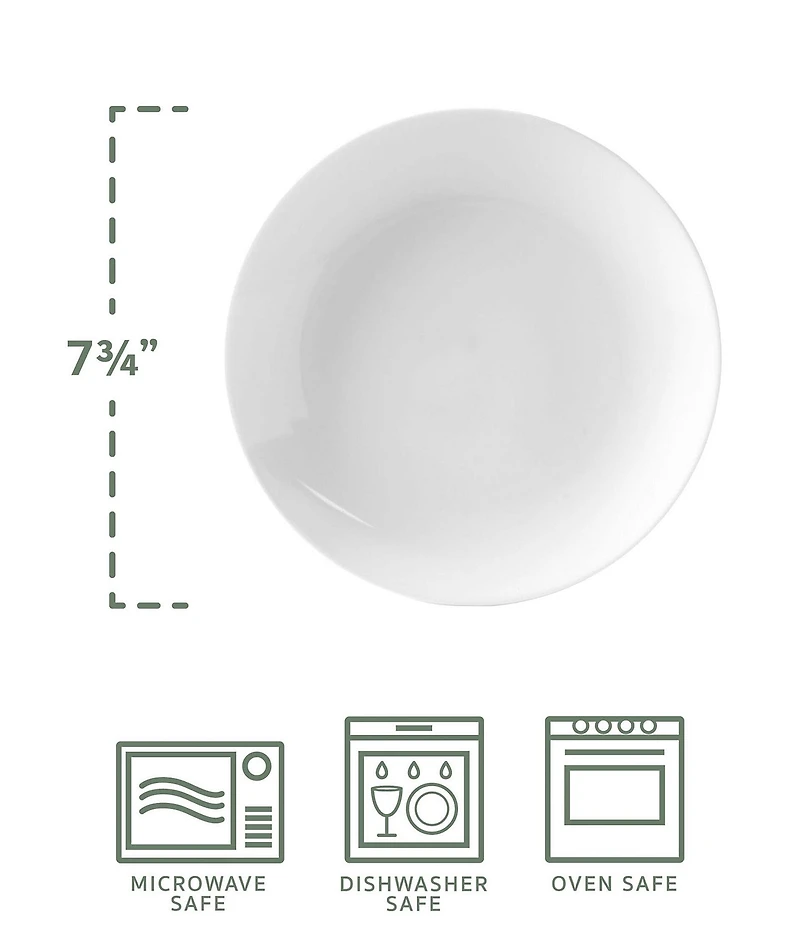 Fitz and Floyd Everyday White Coupe Salad Plates, Set of 4