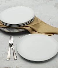 Fitz and Floyd Everyday White Organic Dinner Plates, Set of 4